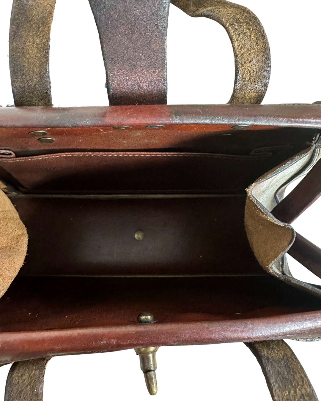RARE Vintage 1960s John Romain Genuine Leather Bag Satchel