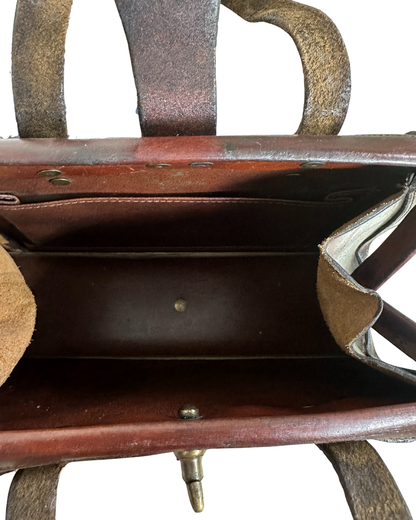 RARE Vintage 1960s John Romain Genuine Leather Bag Satchel