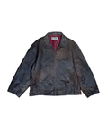 Vintage Brown & Burgundy Genuine Leather Jacket Large