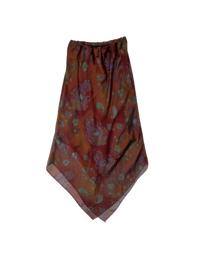 Vintage Paisley Print Skirt