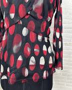 2000s Abstract Print Wrap - Style Fitted Top - Funkify