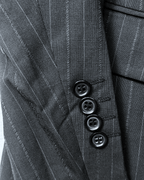 2000s Pierre Cardin Paris Pinstripe Wool Full Suit - Size 54 - Funkify