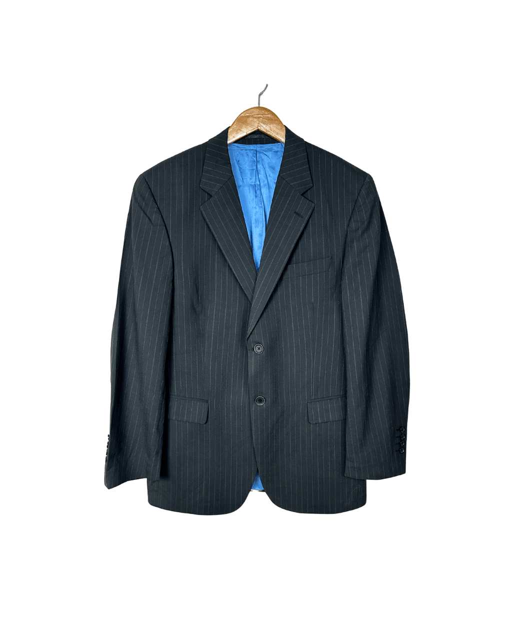 2000s Pierre Cardin Paris Pinstripe Wool Full Suit - Size 54 - Funkify