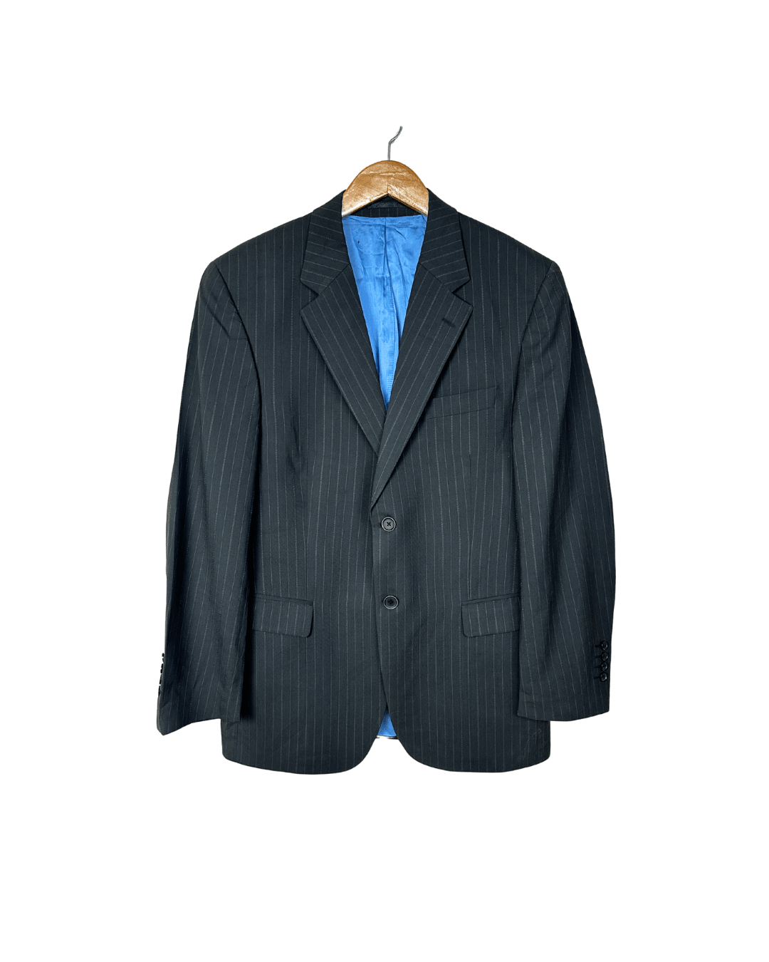 2000s Pierre Cardin Paris Pinstripe Wool Full Suit - Size 54 - Funkify