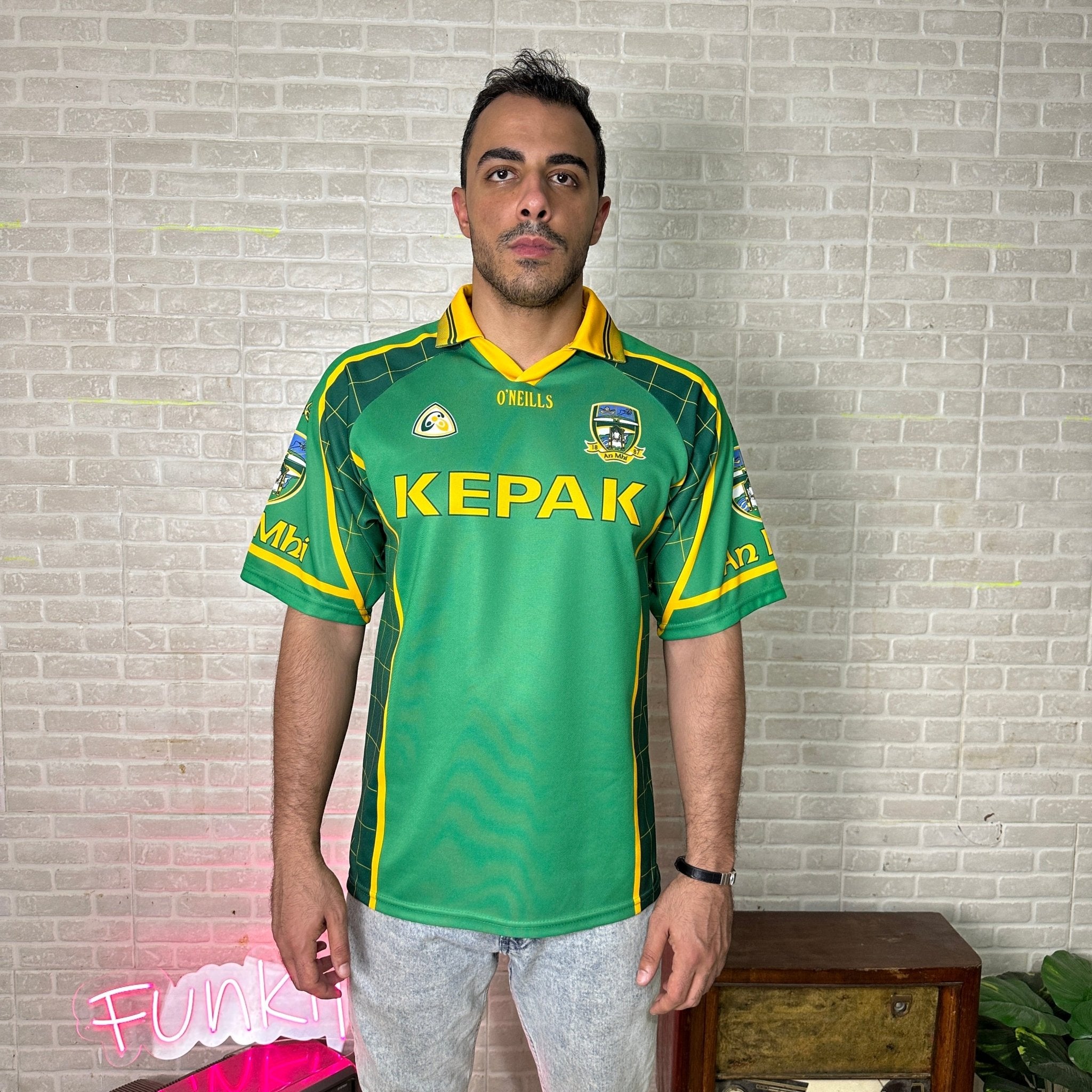 2004-2005 O'Neills Meath An Mhi GAA Gealic Jersey Large - Funkify