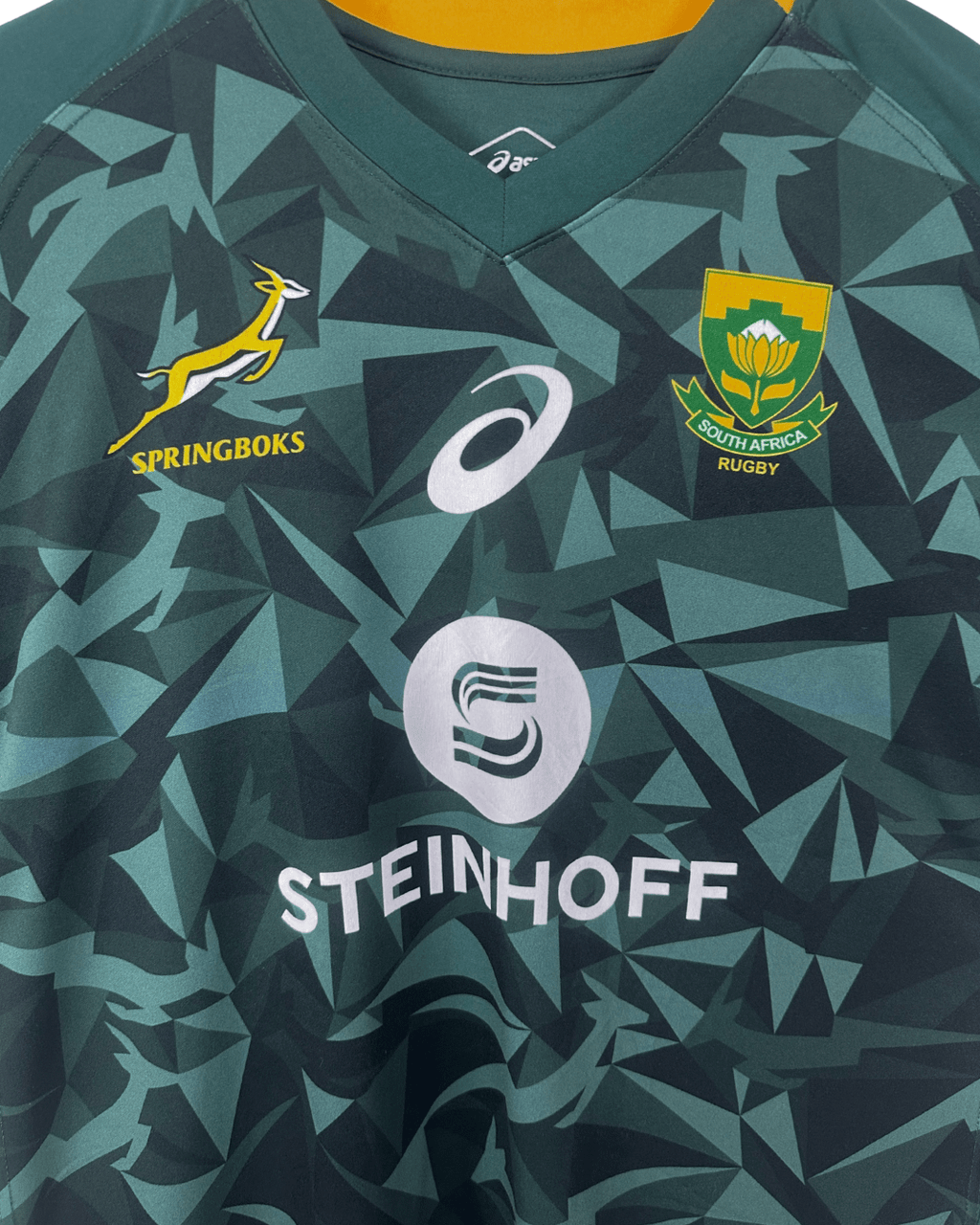2018 Asics South Africa Springboks Rugby Home Jersey 2XL - Funkify