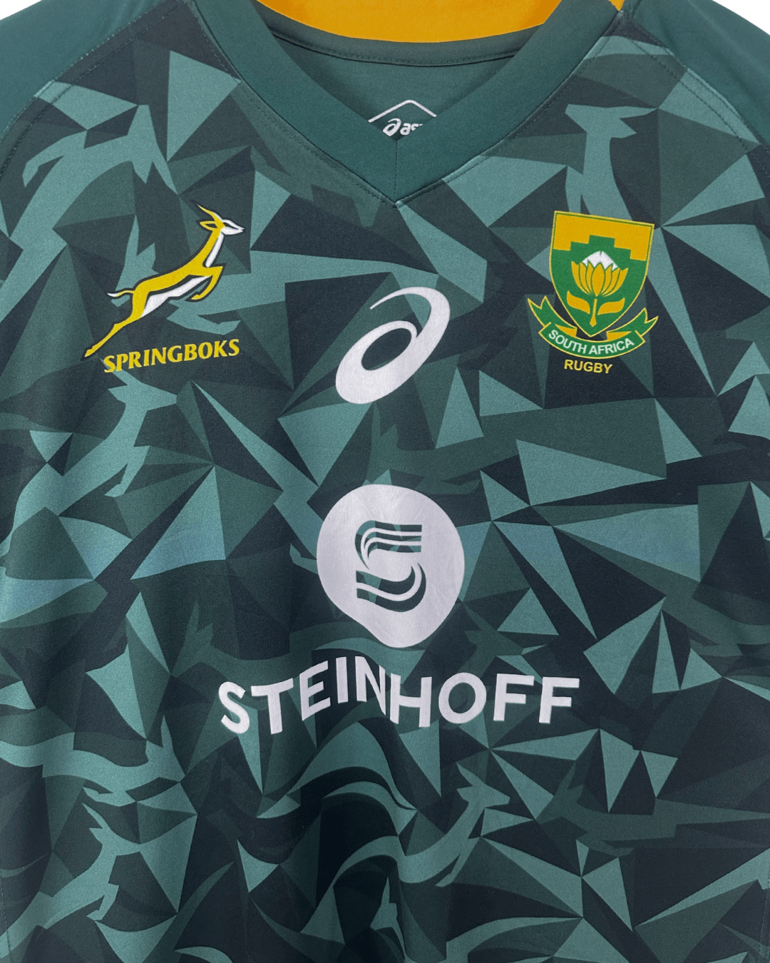 2018 Asics South Africa Springboks Rugby Home Jersey 2XL - Funkify