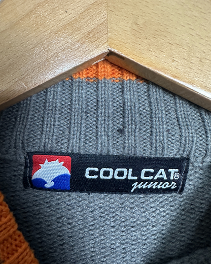 Cool Cat Striped Knit Sweater Medium