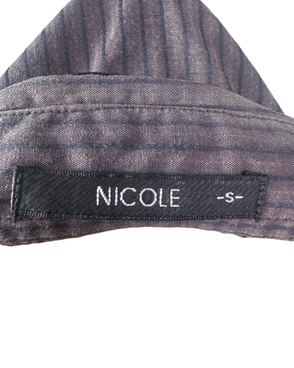 Nicole Striped Fitted Shirt - Small