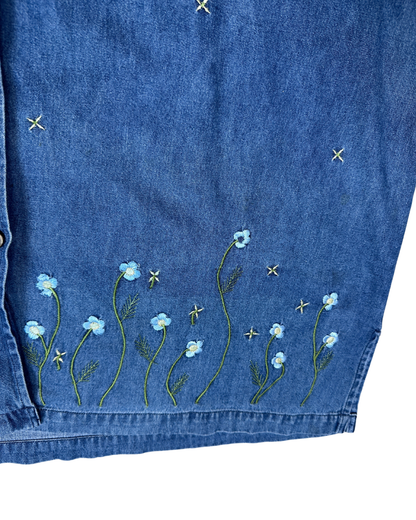 Vintage Jane Ashley Embroidered Denim Shirt