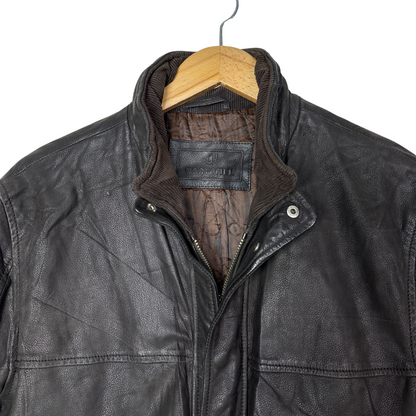 Cortefil Utility Mid-Length Leather Jacket Large