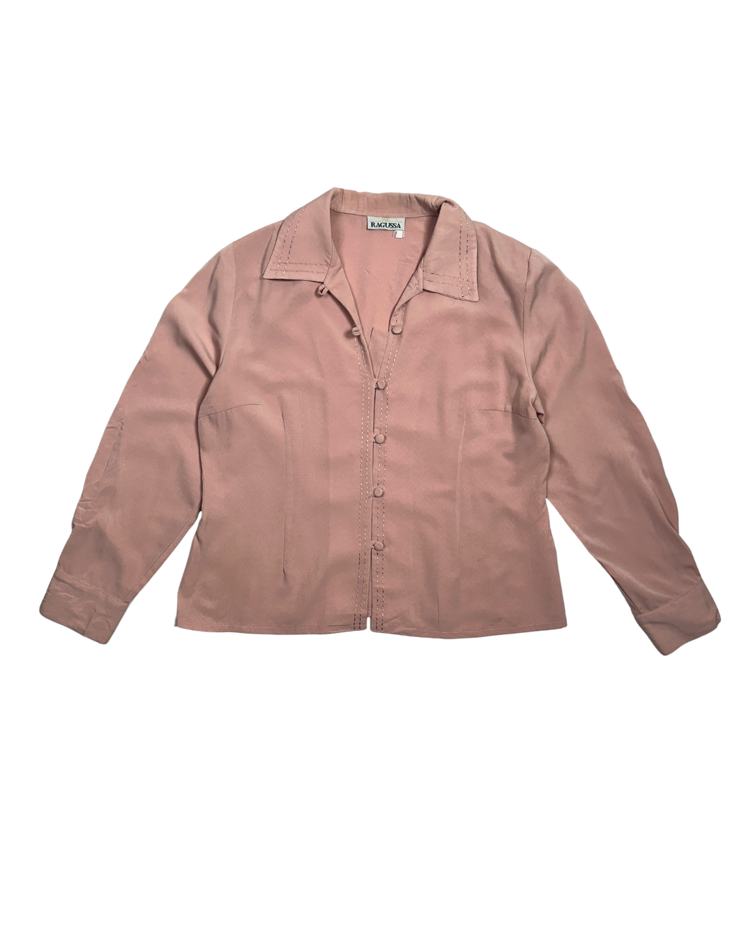 Ragussa Dusty Rose Blouse with Loop buttons