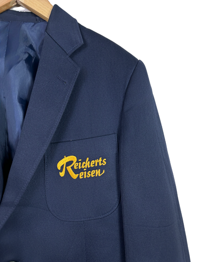 Vintage 80s/90s Reicherts Reisen Navy Euro Workwear Blazer