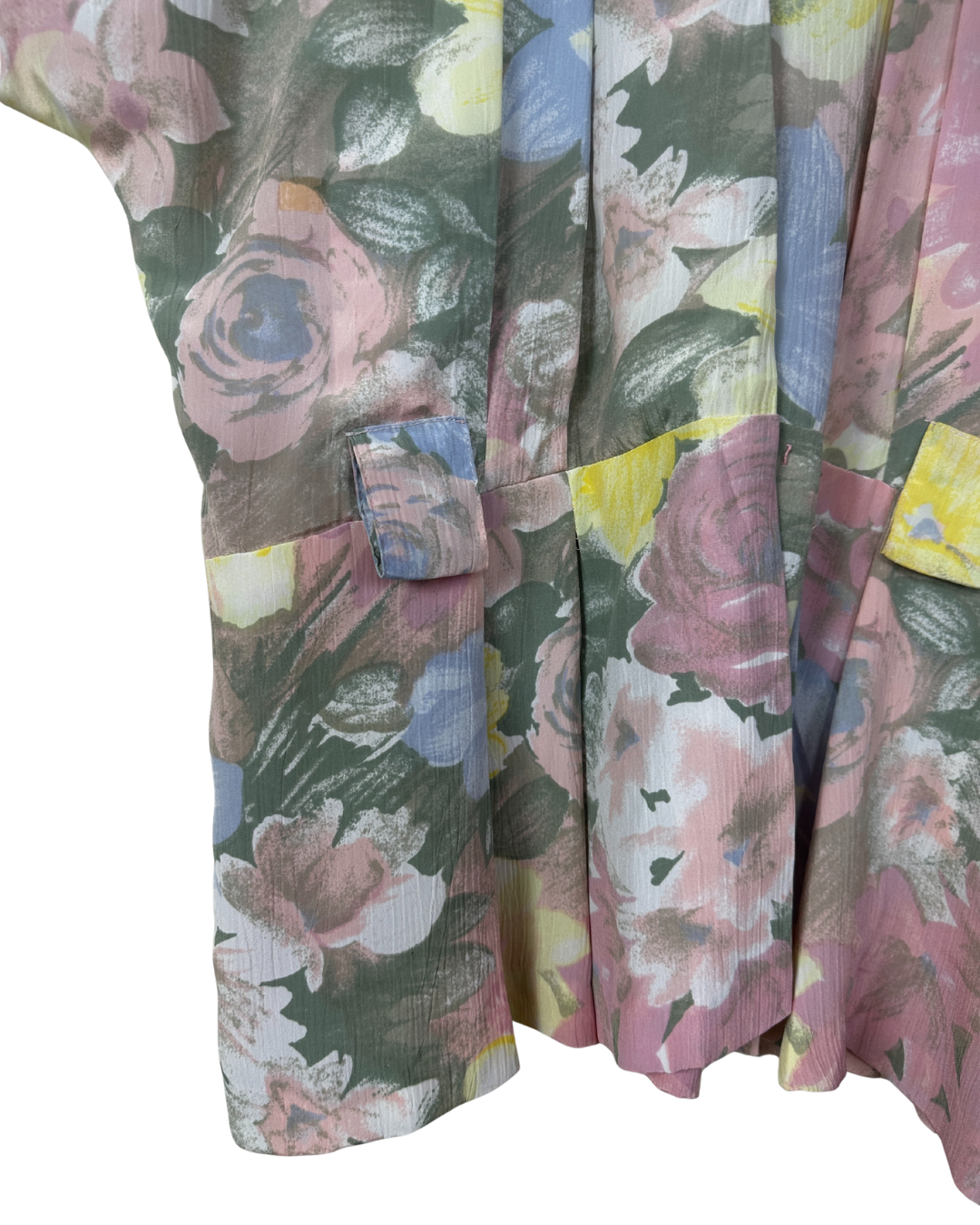 Vintage Darian Pleated Two-Button Blouse - Large