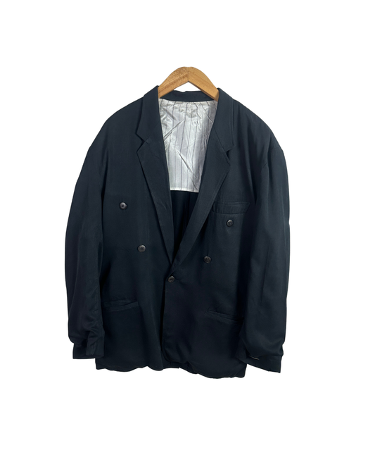 Navy Lightweight Double Breasted Blazer