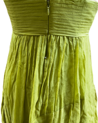 BCBG Maxazria Y2K Beaded Halter Layered Silk Dress