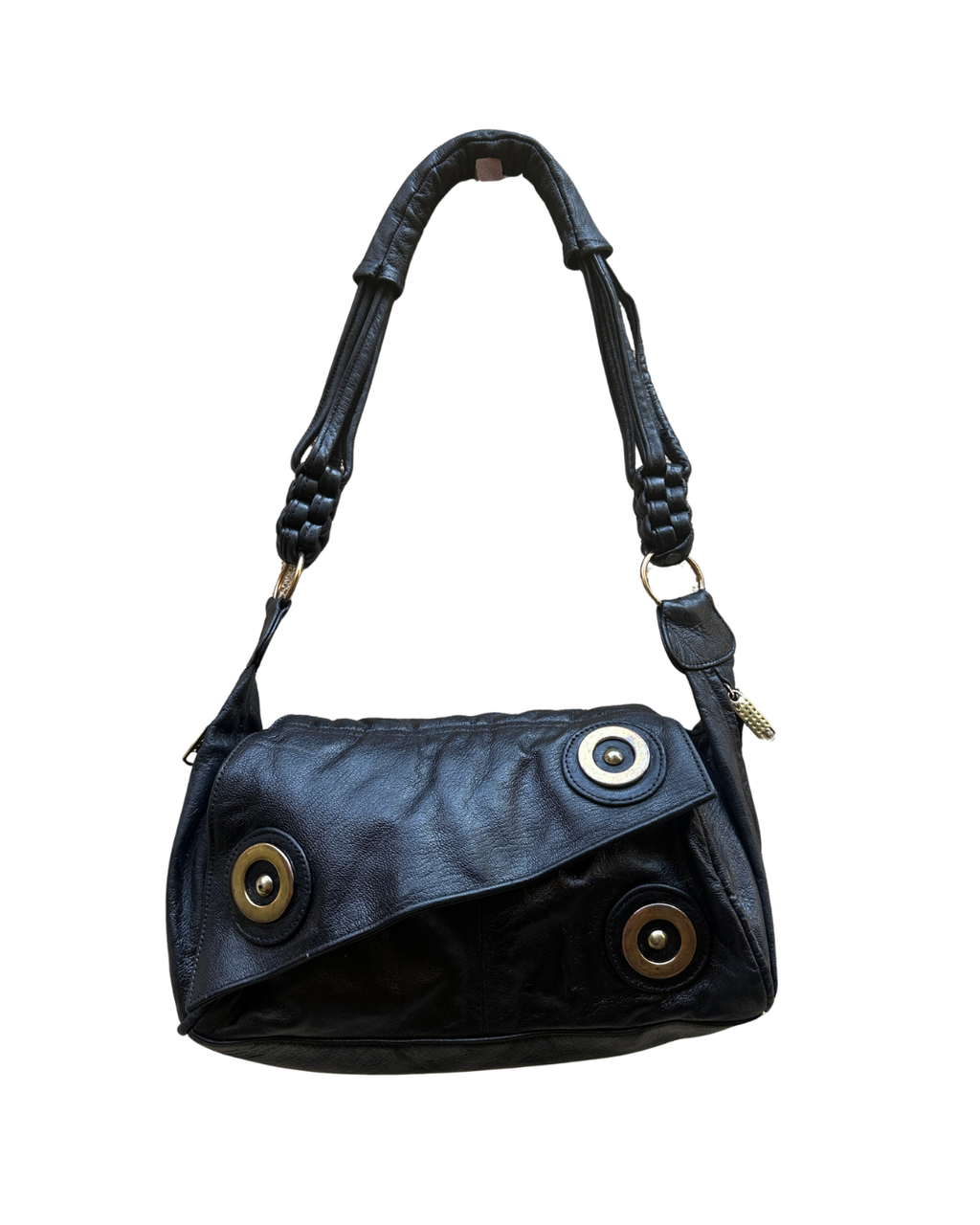 Y2K Genuine Leather Shoulder Bag