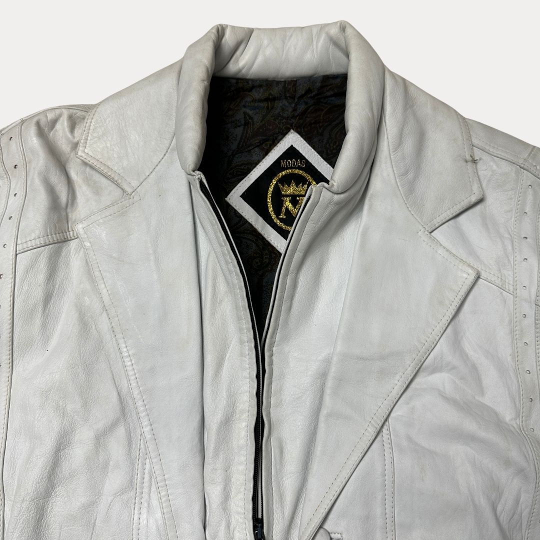 Vintage Modas Spain Genuine Leather Jacket XL