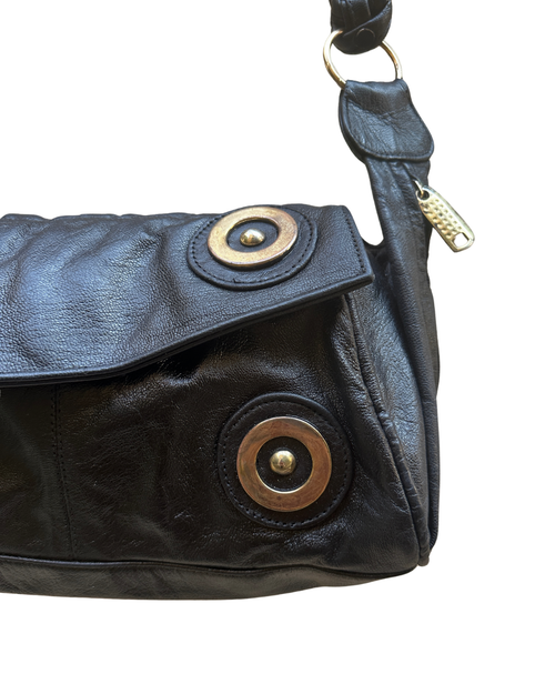 Y2K Genuine Leather Shoulder Bag