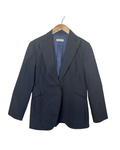 Massimo Dutti Navy Pinstripe Wool Women's Blazer