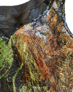 Vintage Y2K Abstract Swirl Sequin Cupped Tank Top
