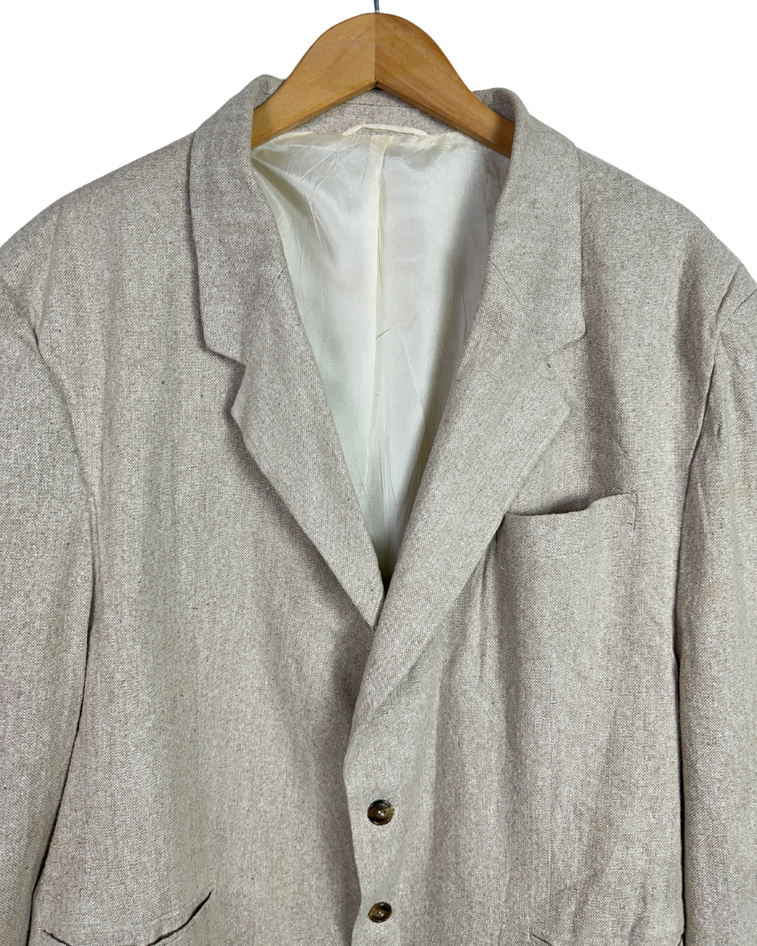 Tom Tailer Linen/Silk Blend Beige Blazer - 2XL