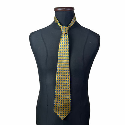 Crown Geometric Medallion Print Necktie 9 cm