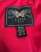 Lipsy Strapless Red Beaded Dress