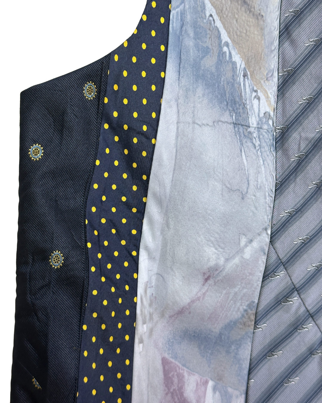Retied Upcycled Neckties Vest - Medium