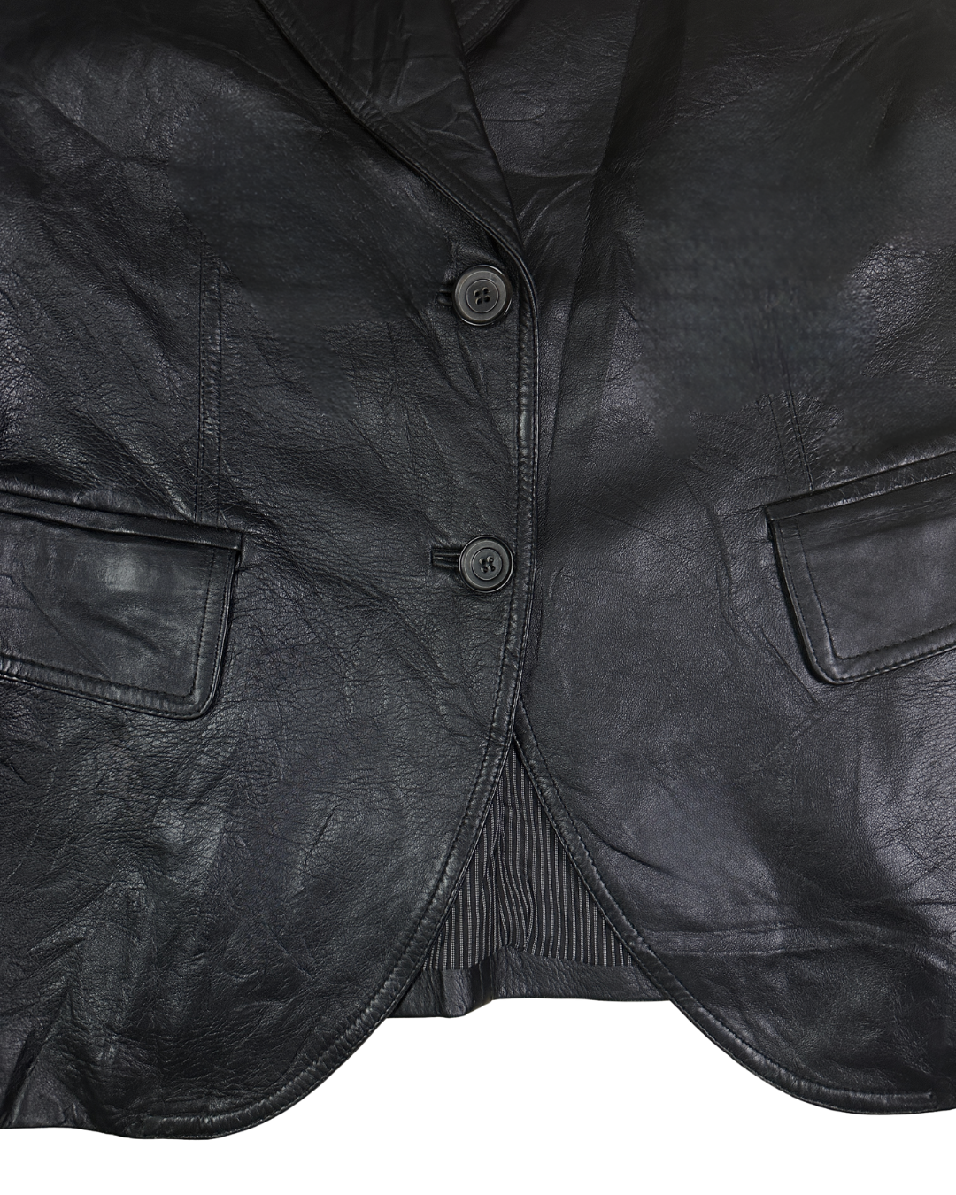 Massimo Dutti Women's Genuine Leather Jacket - Large