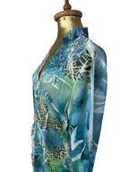 Animal Print Turquoise Blouse - Large