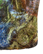 Vintage Y2K Abstract Swirl Sequin Cupped Tank Top