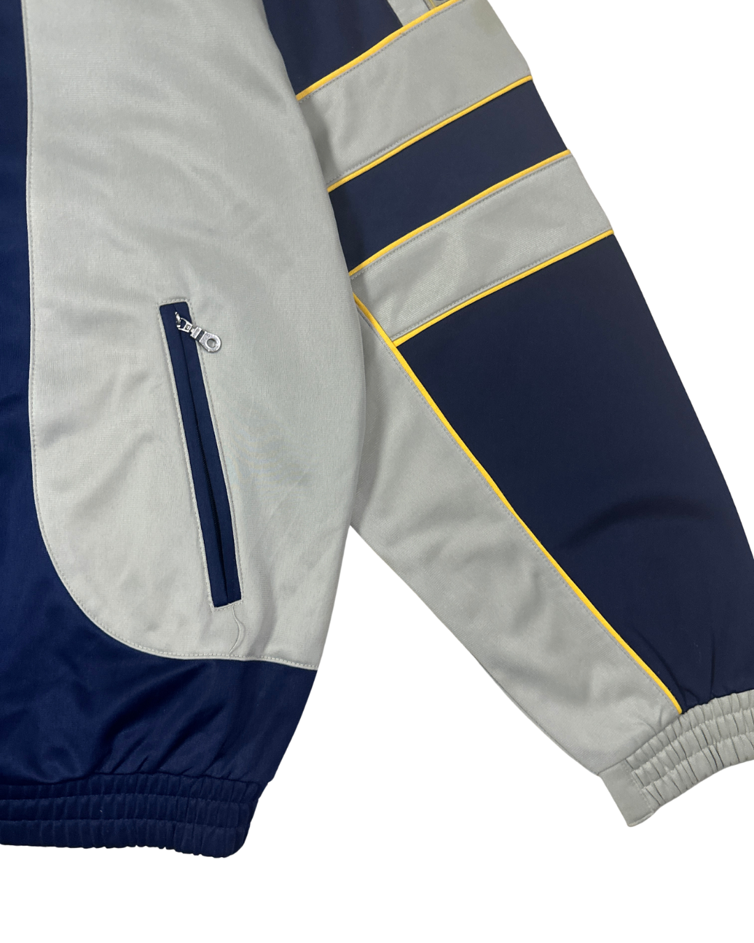 Vintage Y2K Navy & Grey Colorblock Track Jacket - XL