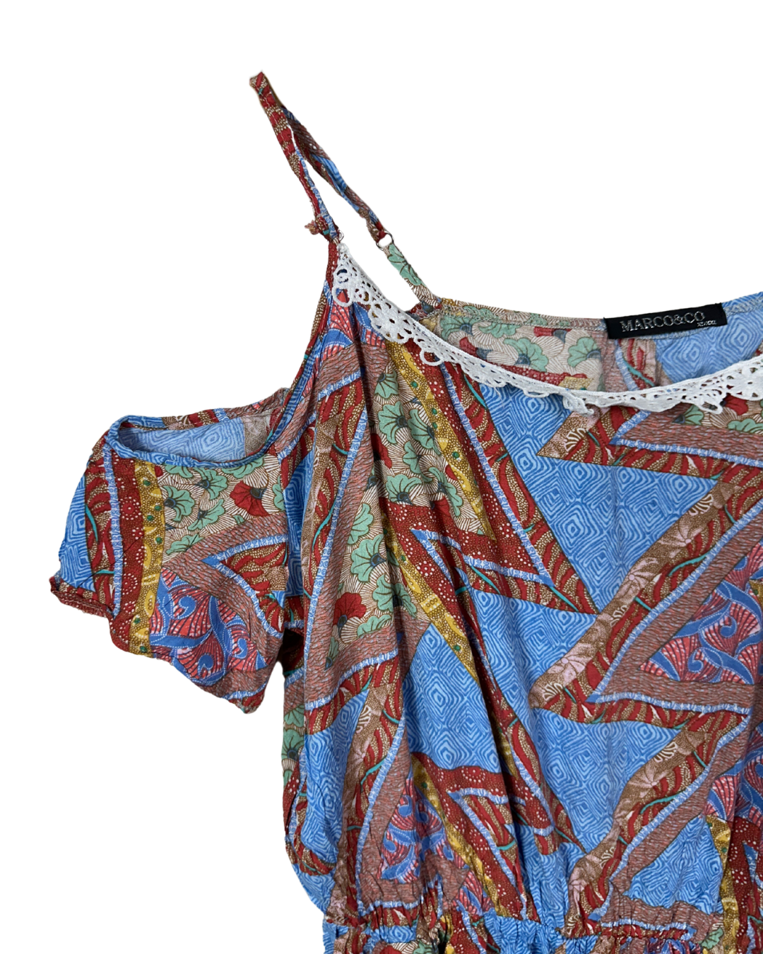 Vintage Marco & Co Cold Shoulder Boho Jumpsuit