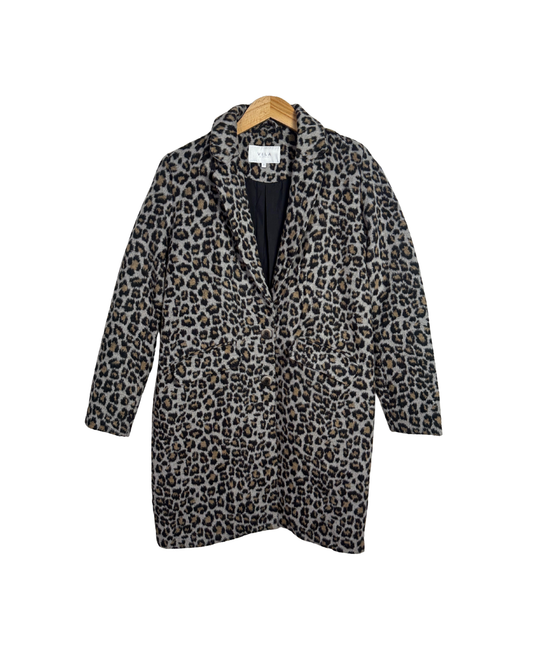 Vila Leopard Women's Coat - Size 36