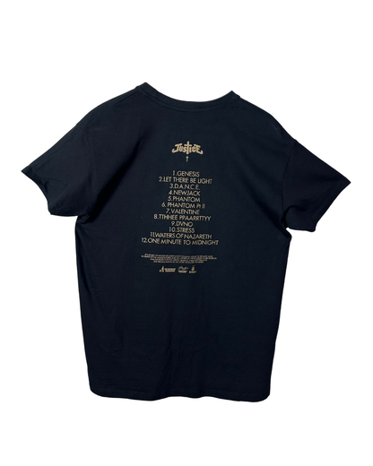 Justice † Cross Logo Tour Tee – 2007 Debut Album Tracklist T-Shirt Medium
