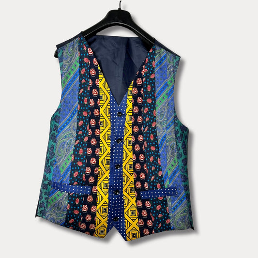 'ReTied' Upcycled Vintage Necktie Vest Medium
