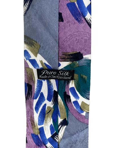 Retro Geometric Swirl Tie