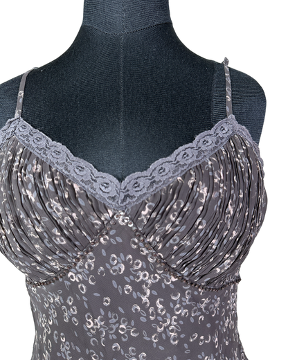 Y2K Cami Top with Lace Trim Medium