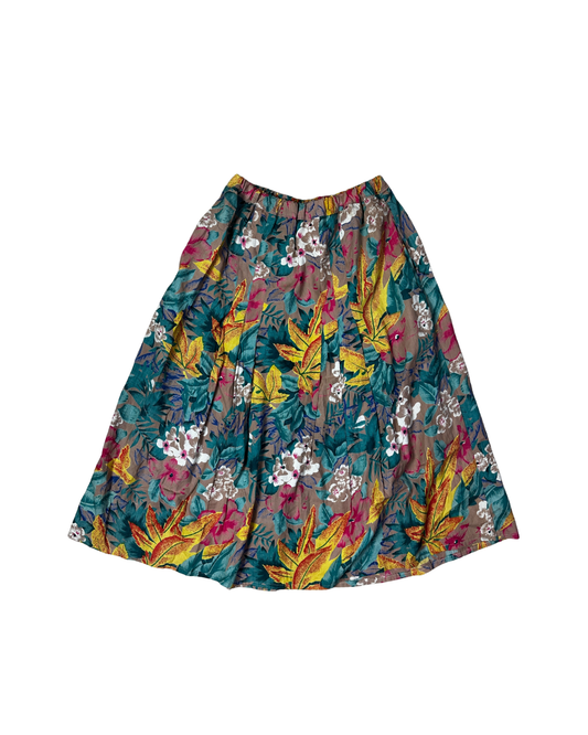 Vintage Floral Skirt - Medium