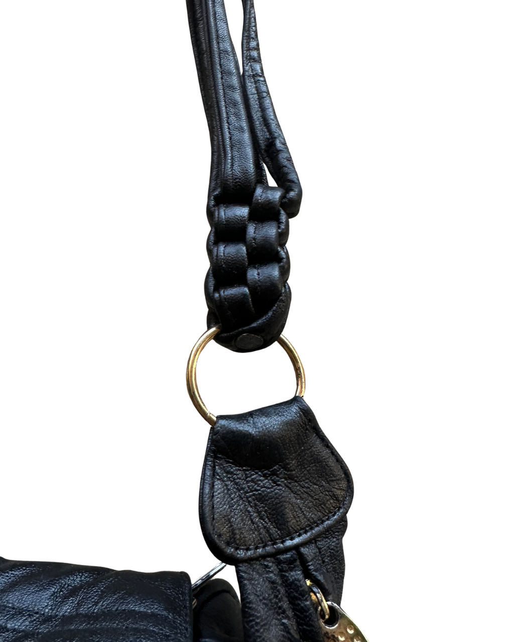 Y2K Genuine Leather Shoulder Bag
