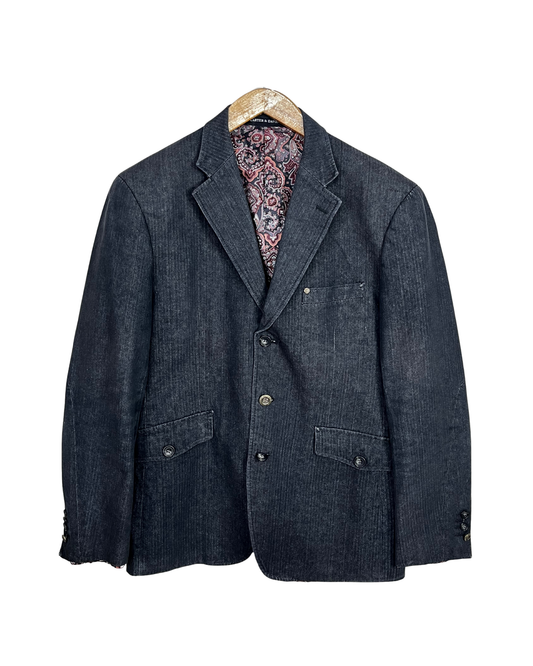 Vintage Carter & Davis Herringbone Cotton Blend bBazer 54