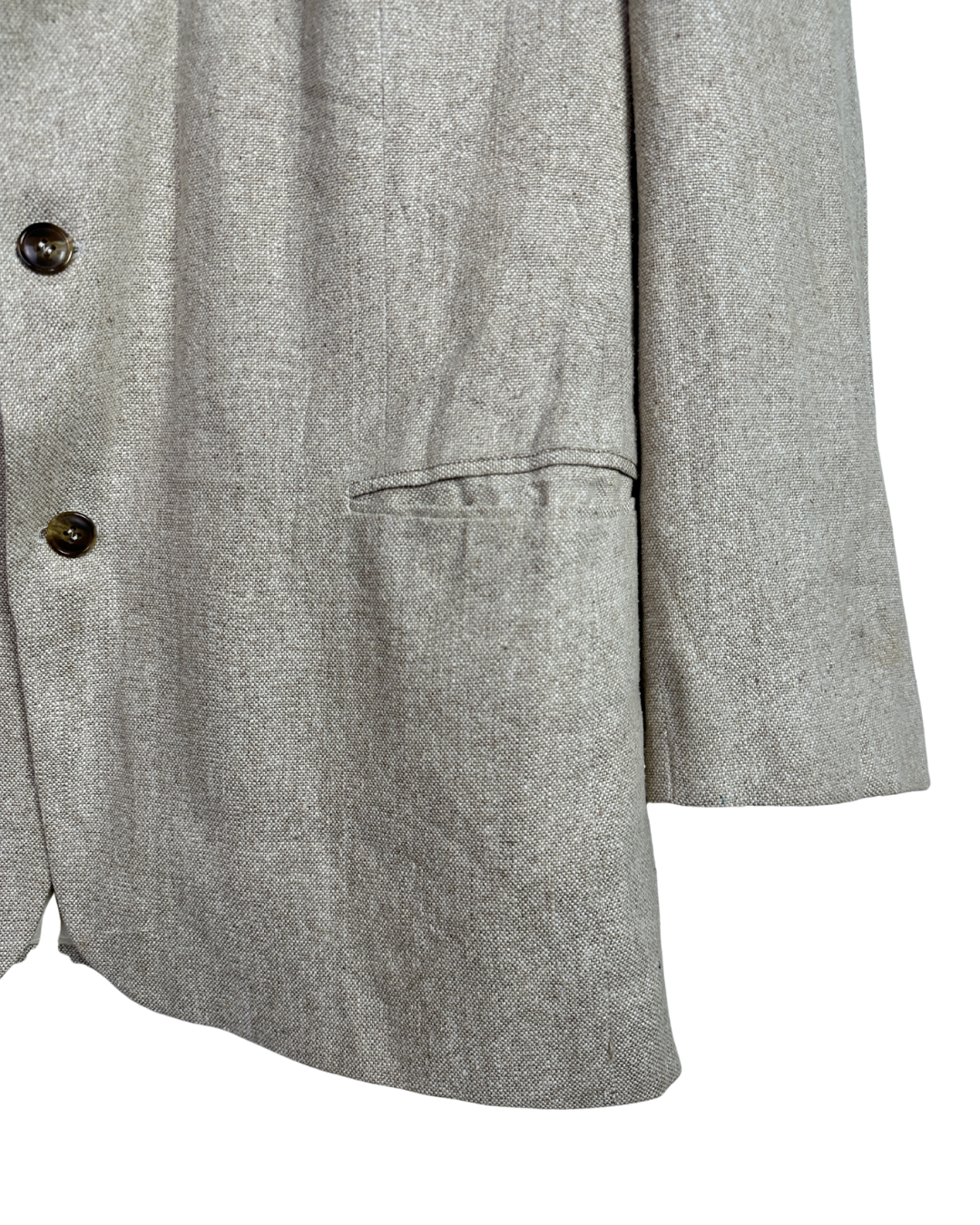 Tom Tailer Linen/Silk Blend Beige Blazer - 2XL