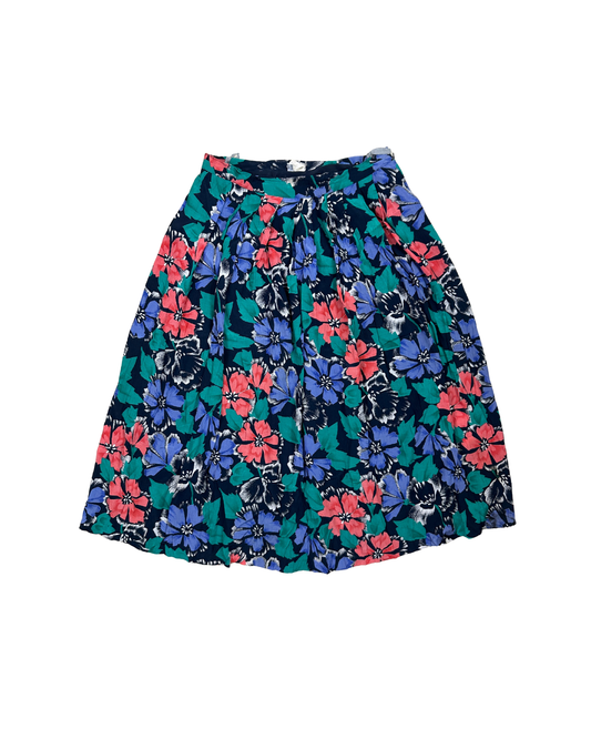 Vintage Lined Floral Skirt