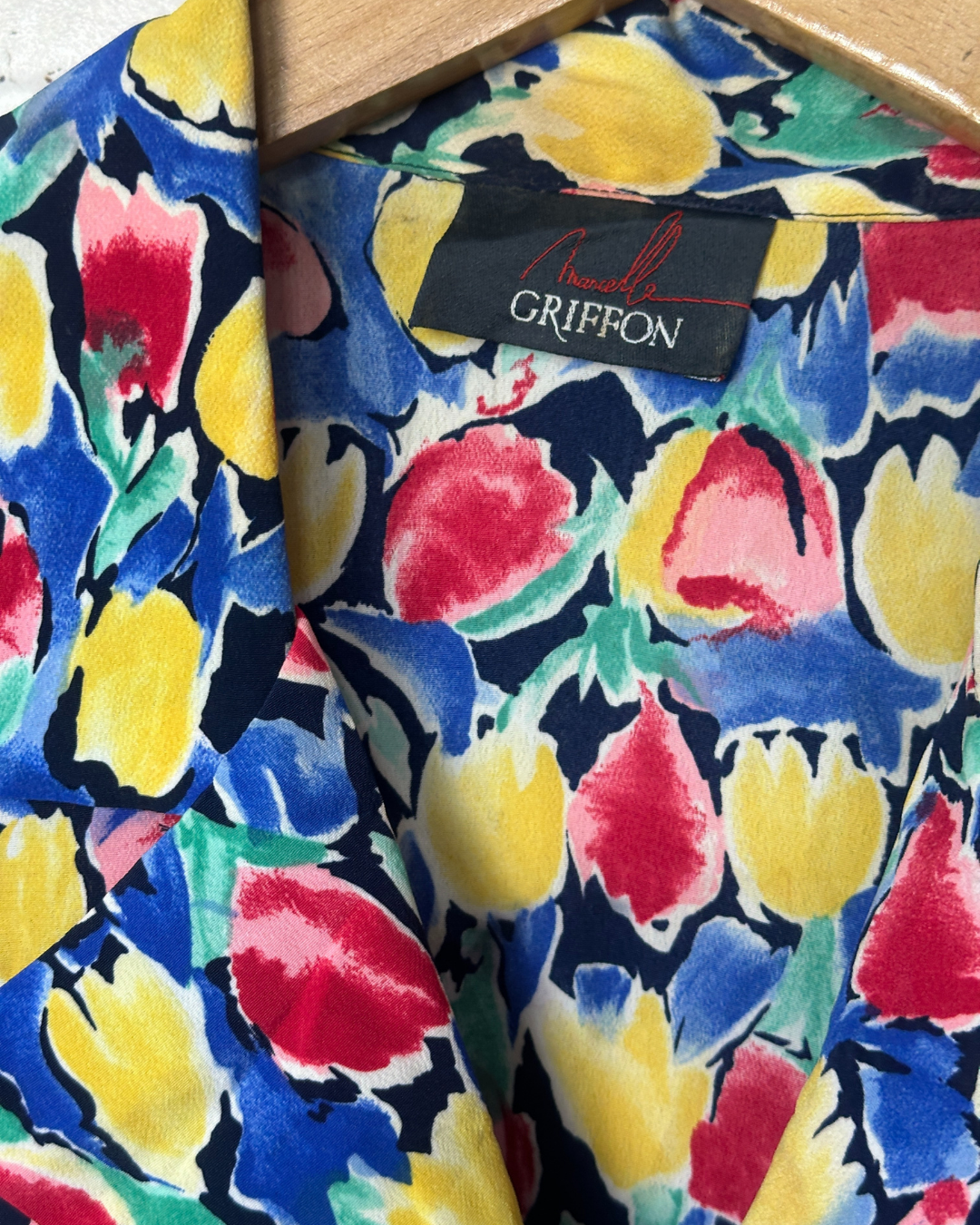 Vintage 90s Griffon Blouse with Pocket Detail - Women's Medium