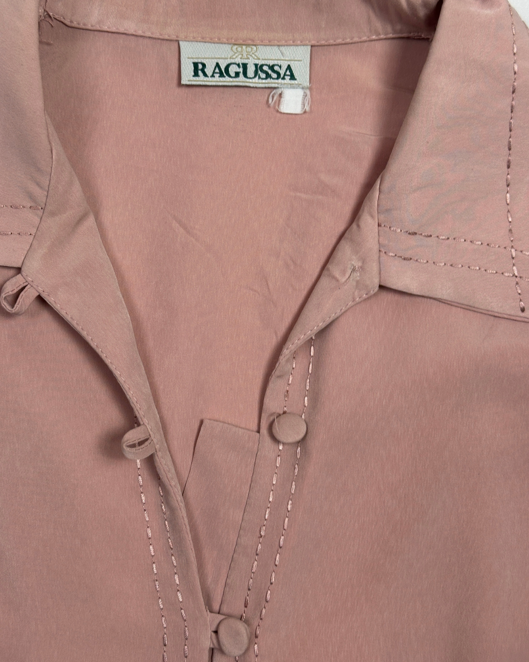 Ragussa Dusty Rose Blouse with Loop buttons