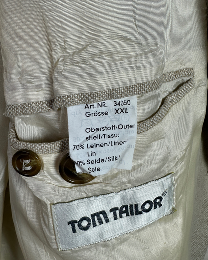 Tom Tailer Linen/Silk Blend Beige Blazer - 2XL
