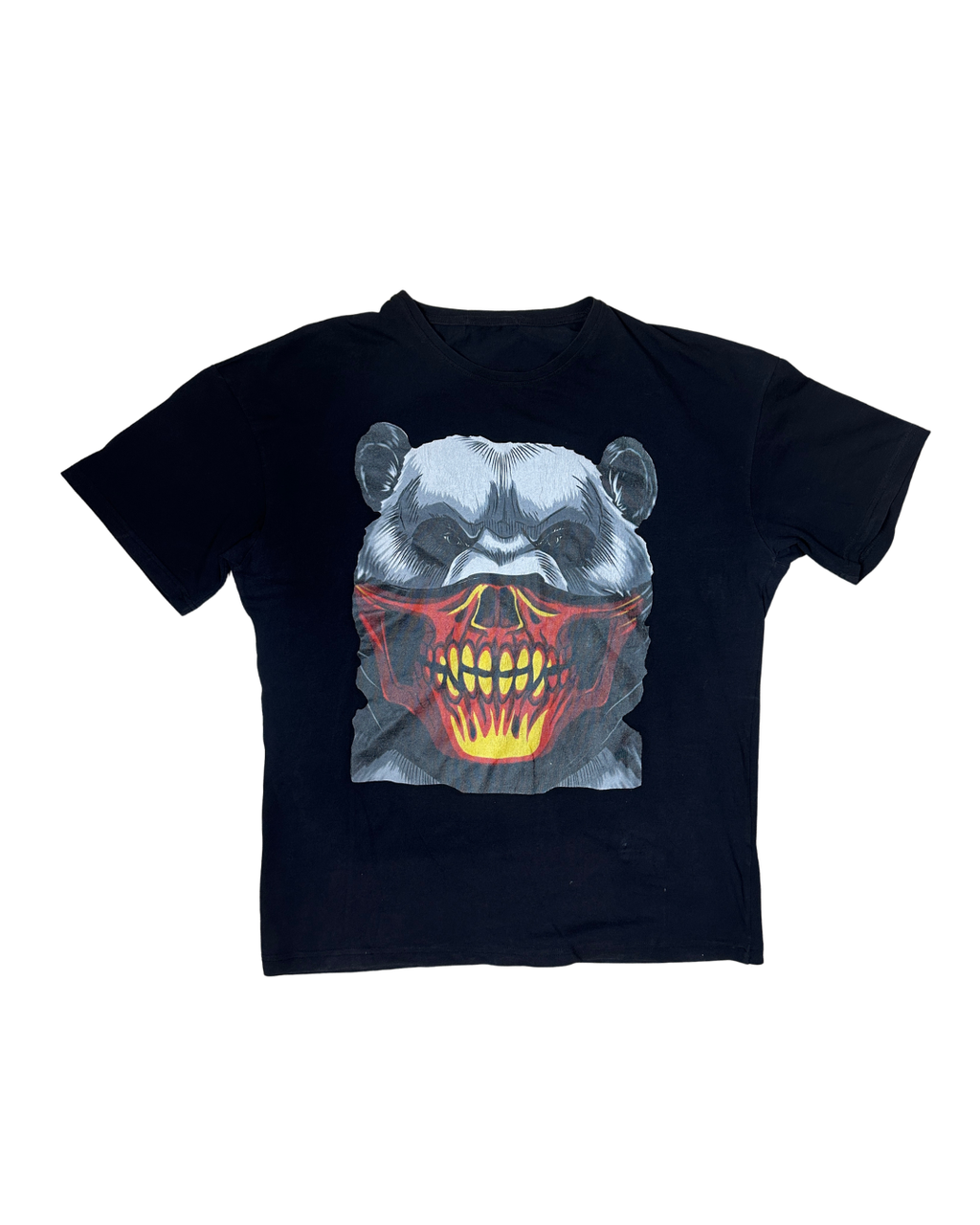 Panda Skull Mask Streetwear T-Shirt