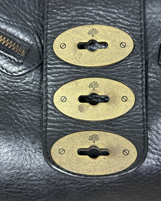 RARE Vintage Luxury Mulberry Roxanne Black Leather Shoulder Bag