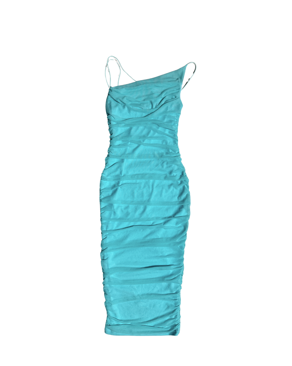 Turquoise Ruched Dress